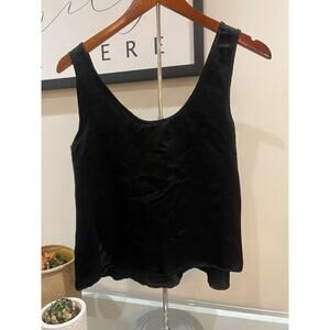 Black Satin Zara Hi-Lo Tank Top – Size XS